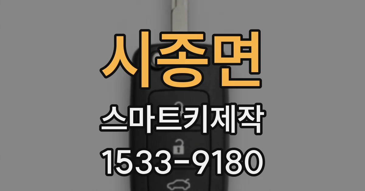 시종면 스마트키제작