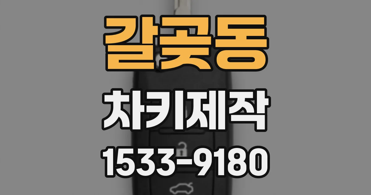 갈곶동 차키제작