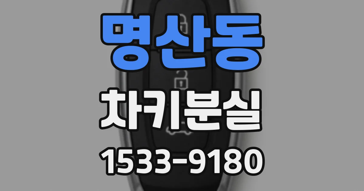 명산동 차키분실