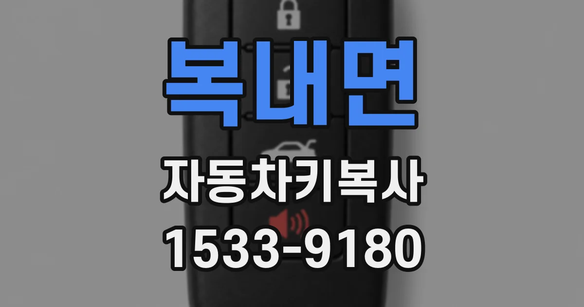 복내면 자동차키복사