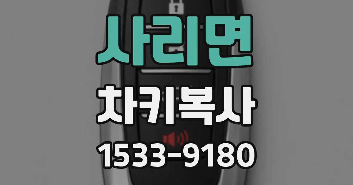 사리면 차키복사