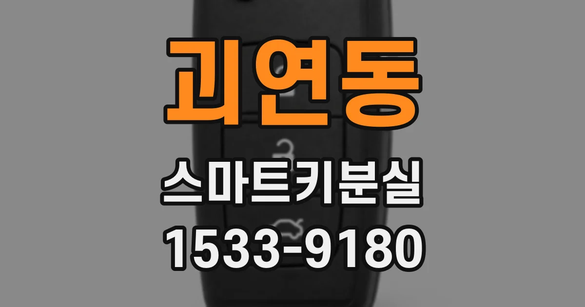 괴연동 스마트키분실