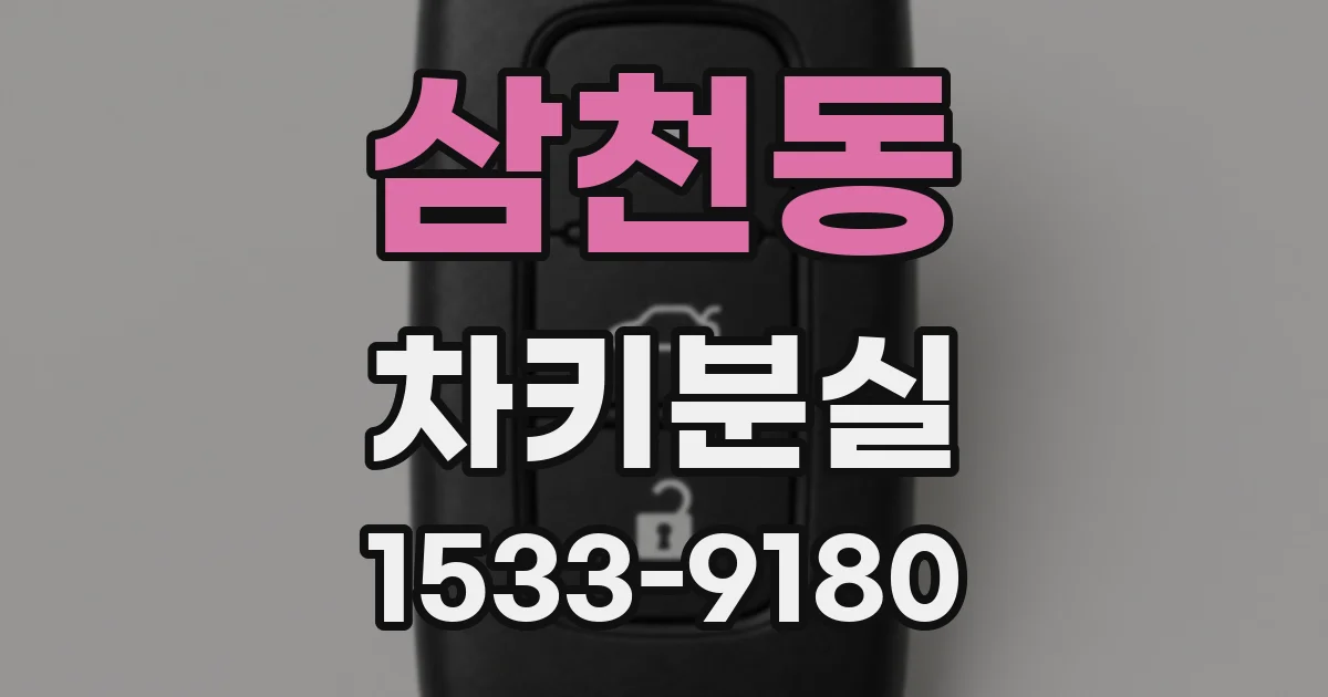 삼천동 차키분실