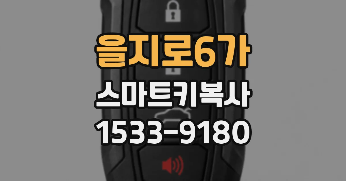 을지로6가 스마트키복사