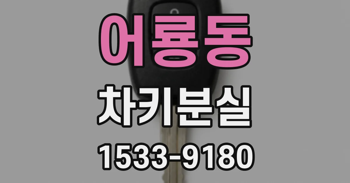 어룡동 차키분실