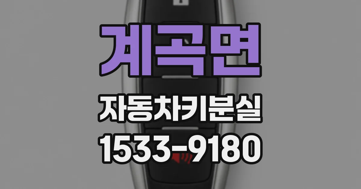계곡면 자동차키분실