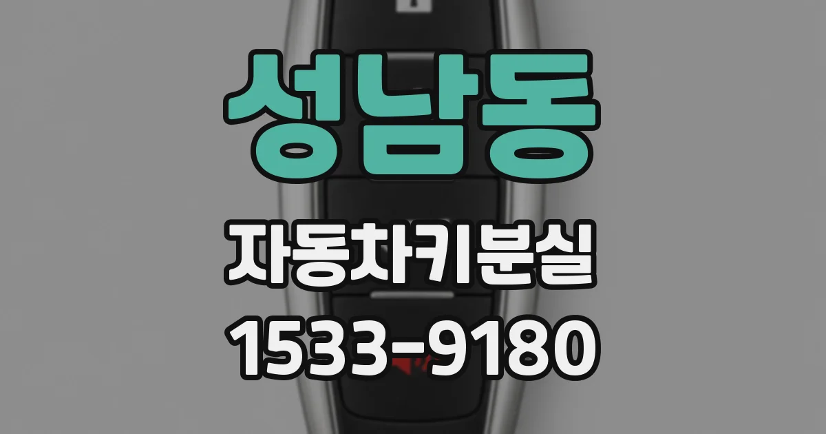 성남동 자동차키분실