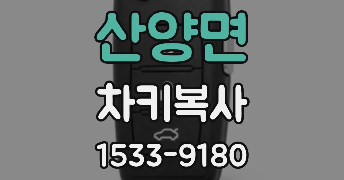 산양면 차키복사