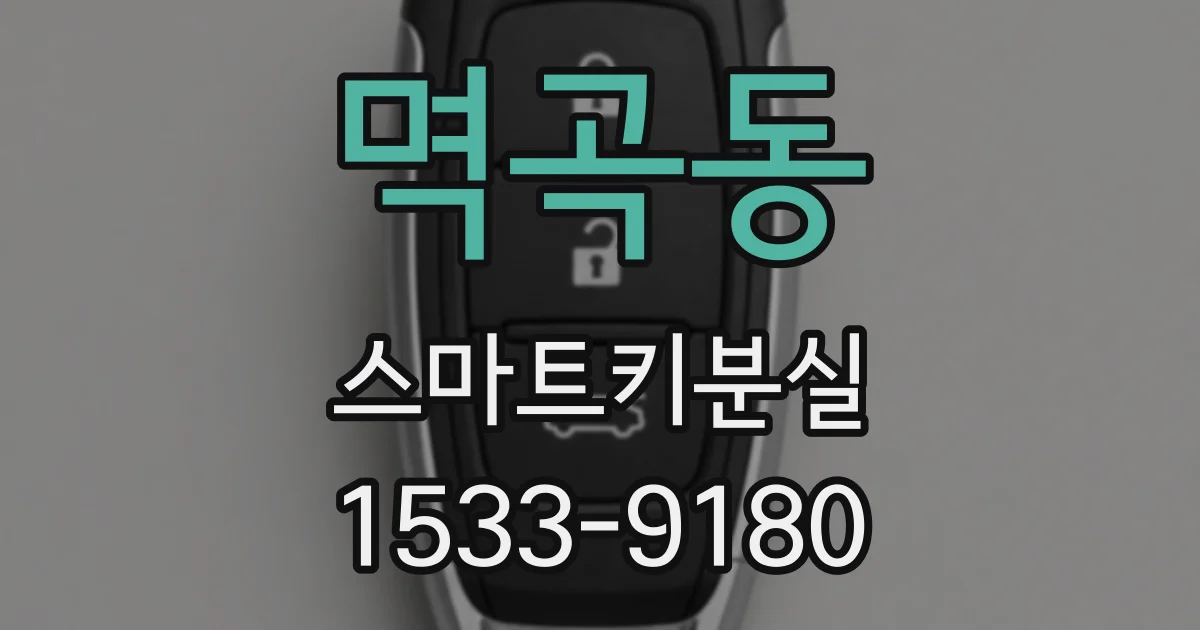 멱곡동 스마트키분실