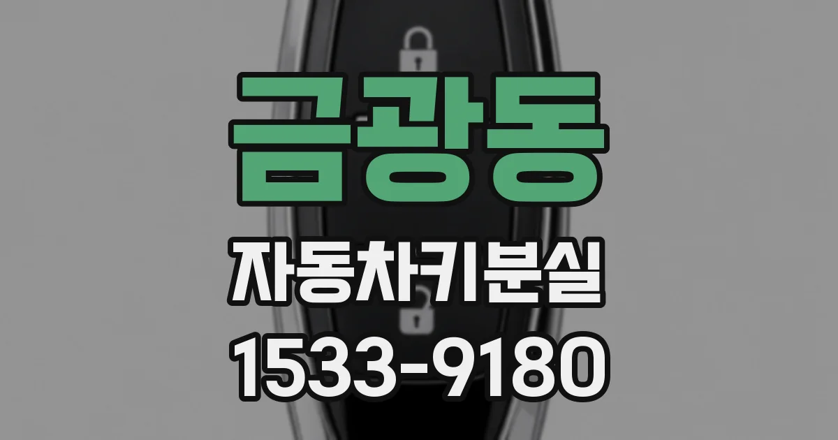 금광동 자동차키분실