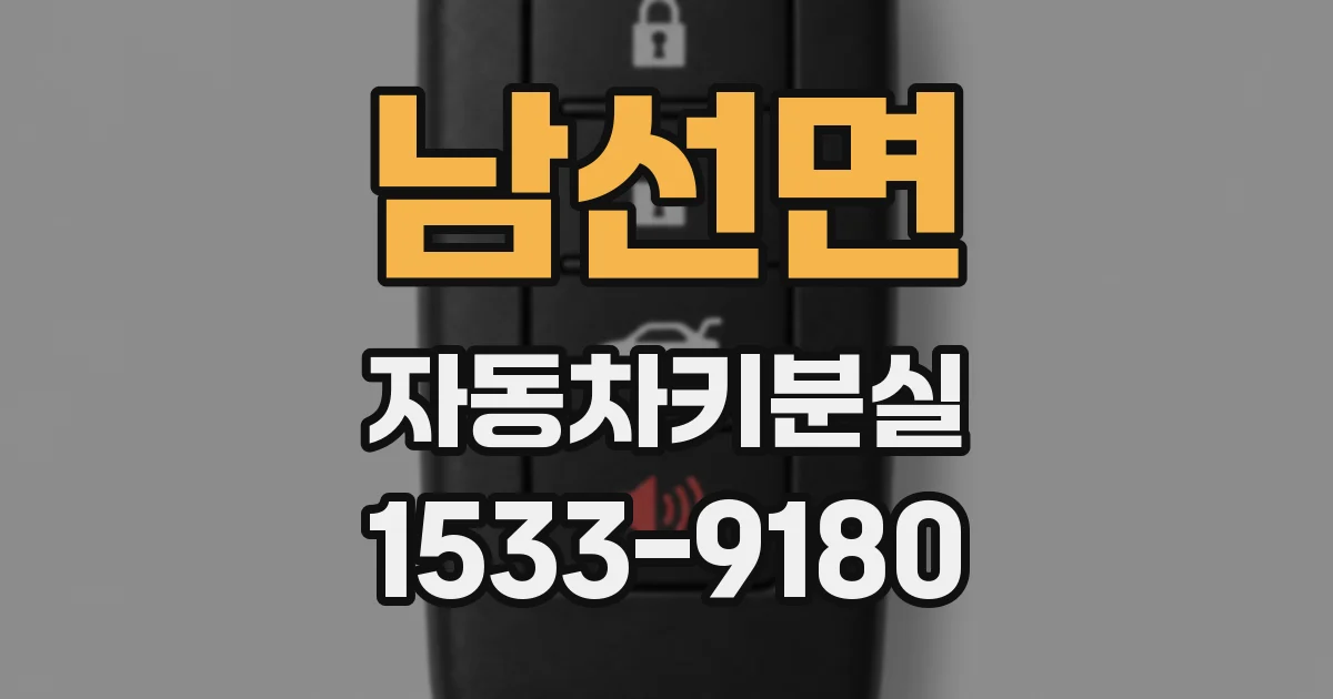 남선면 자동차키분실
