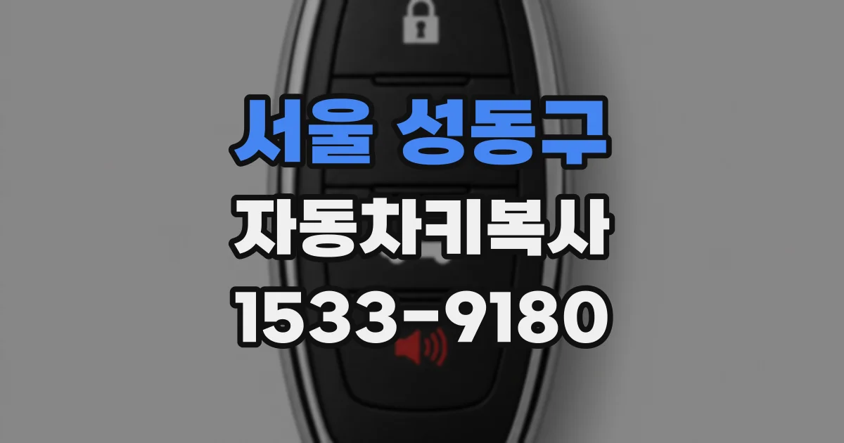 서울 성동구 자동차키복사