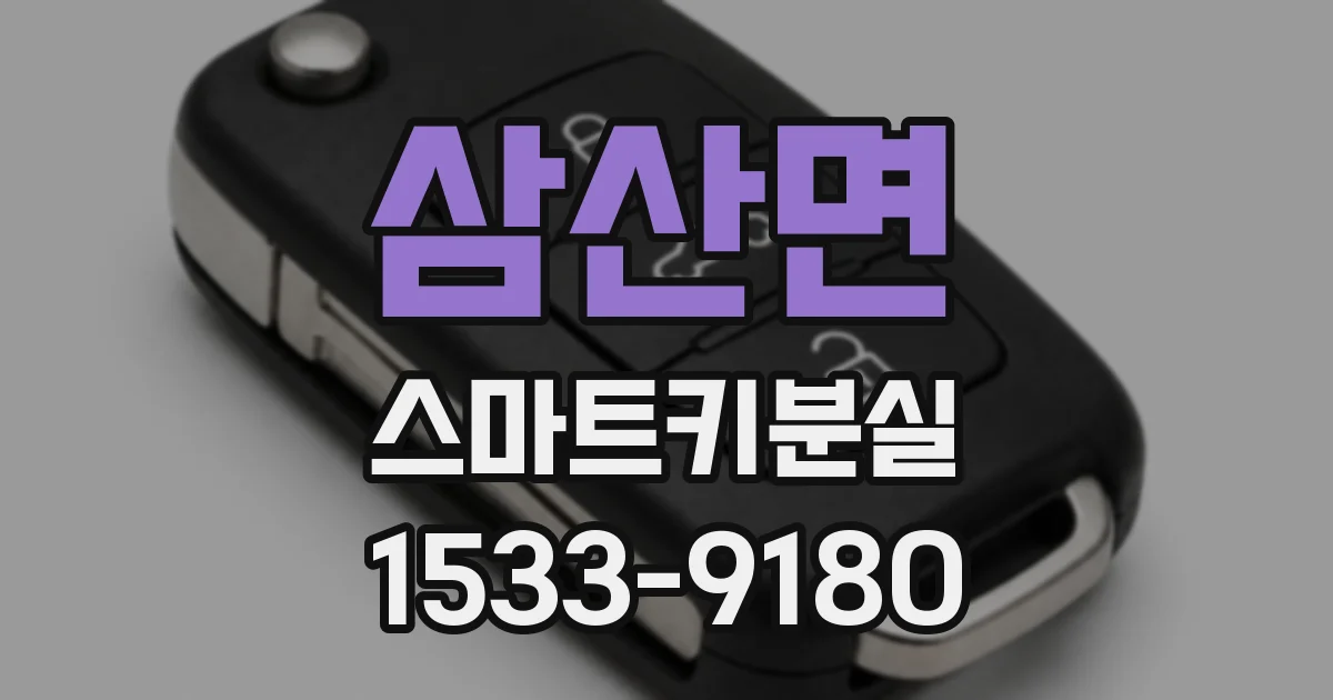 삼산면 스마트키분실