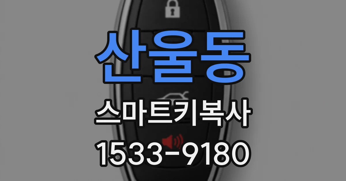 산울동 스마트키복사