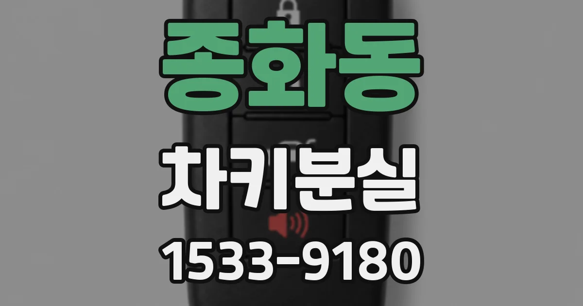 종화동 차키분실