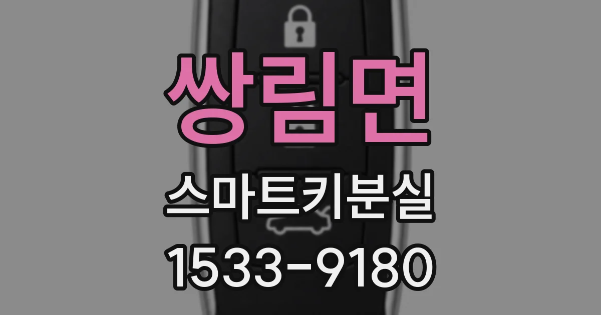 쌍림면 스마트키분실