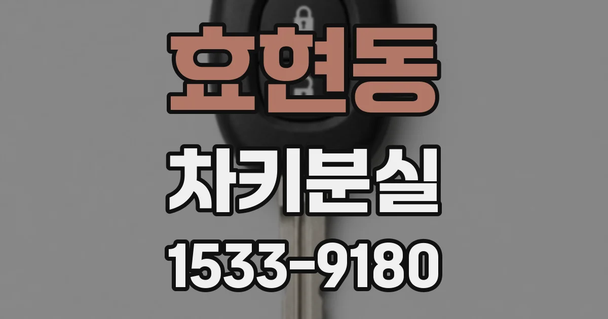 효현동 차키분실