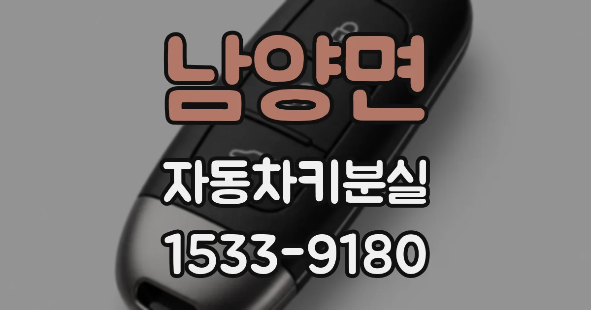 남양면 자동차키분실
