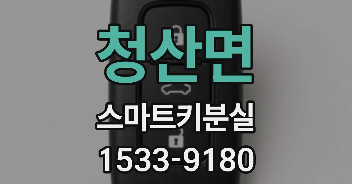청산면 스마트키분실