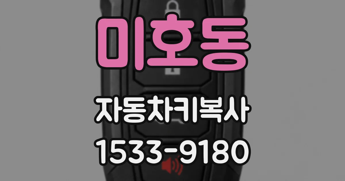 미호동 자동차키복사