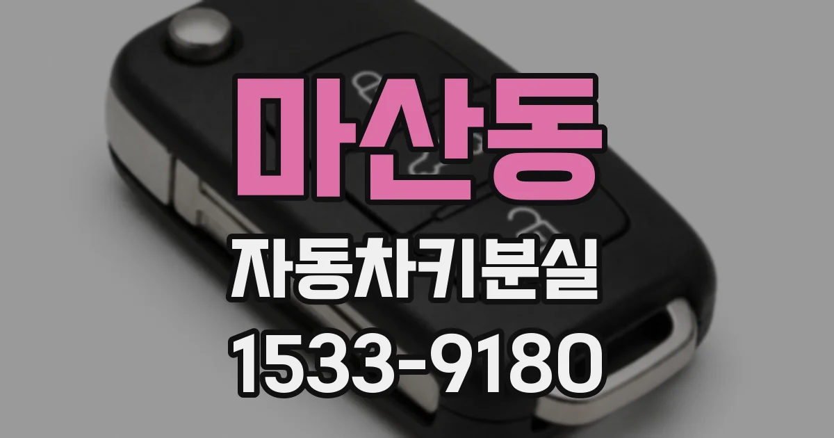 마산동 자동차키분실