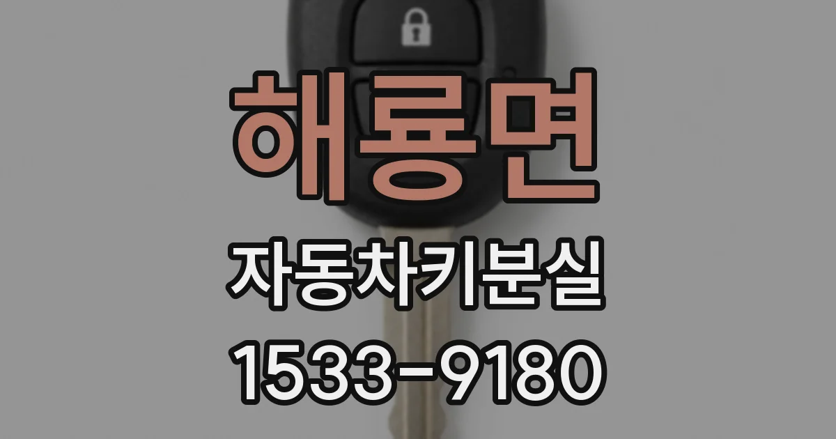 해룡면 자동차키분실