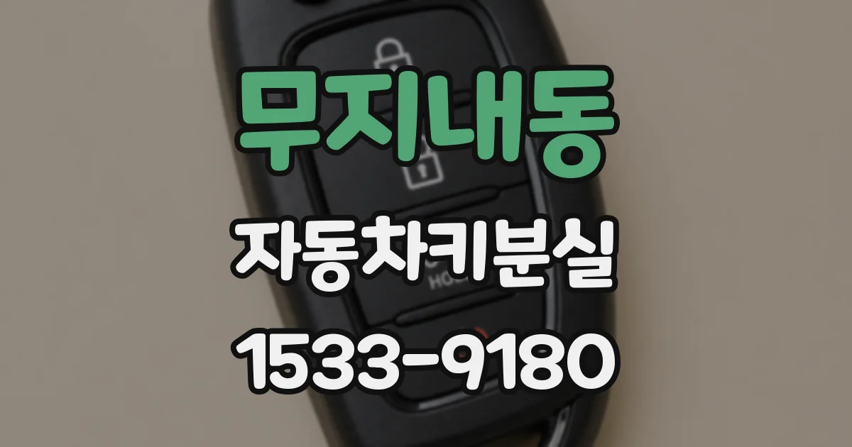무지내동 자동차키분실