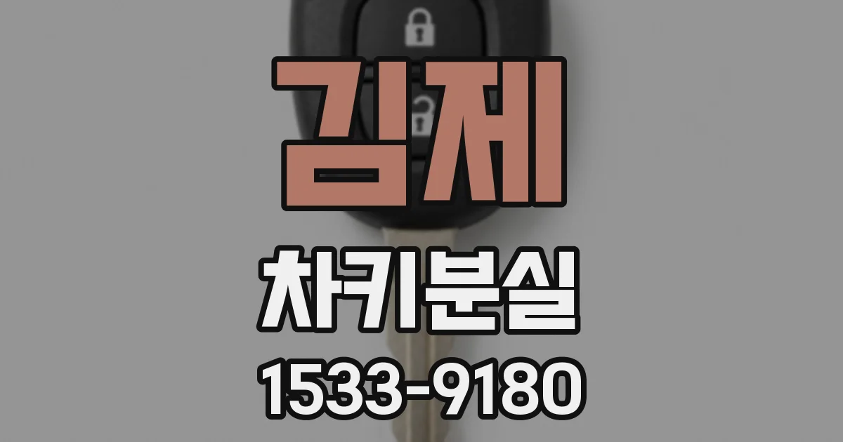 김제 차키분실