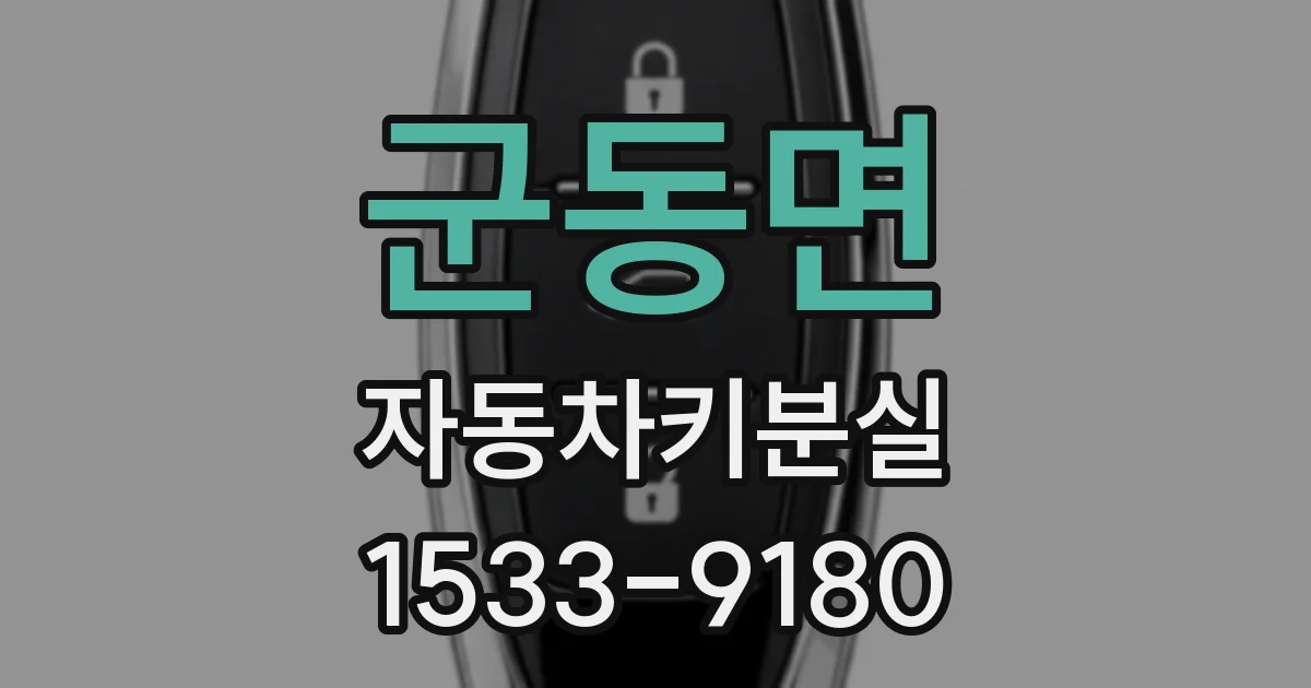 군동면 자동차키분실