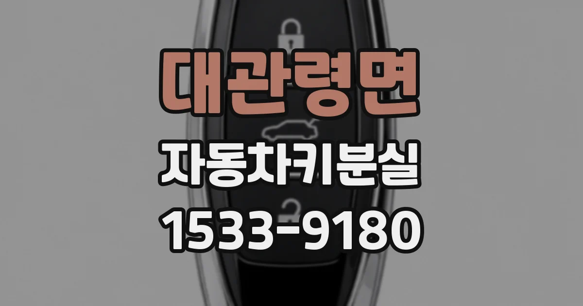 대관령면 자동차키분실