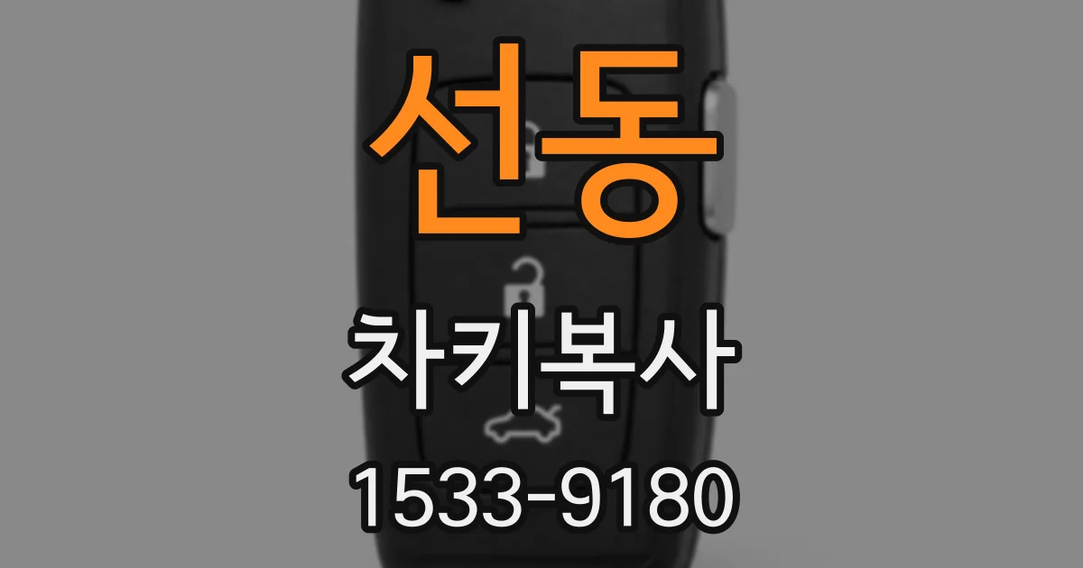 선동 차키복사