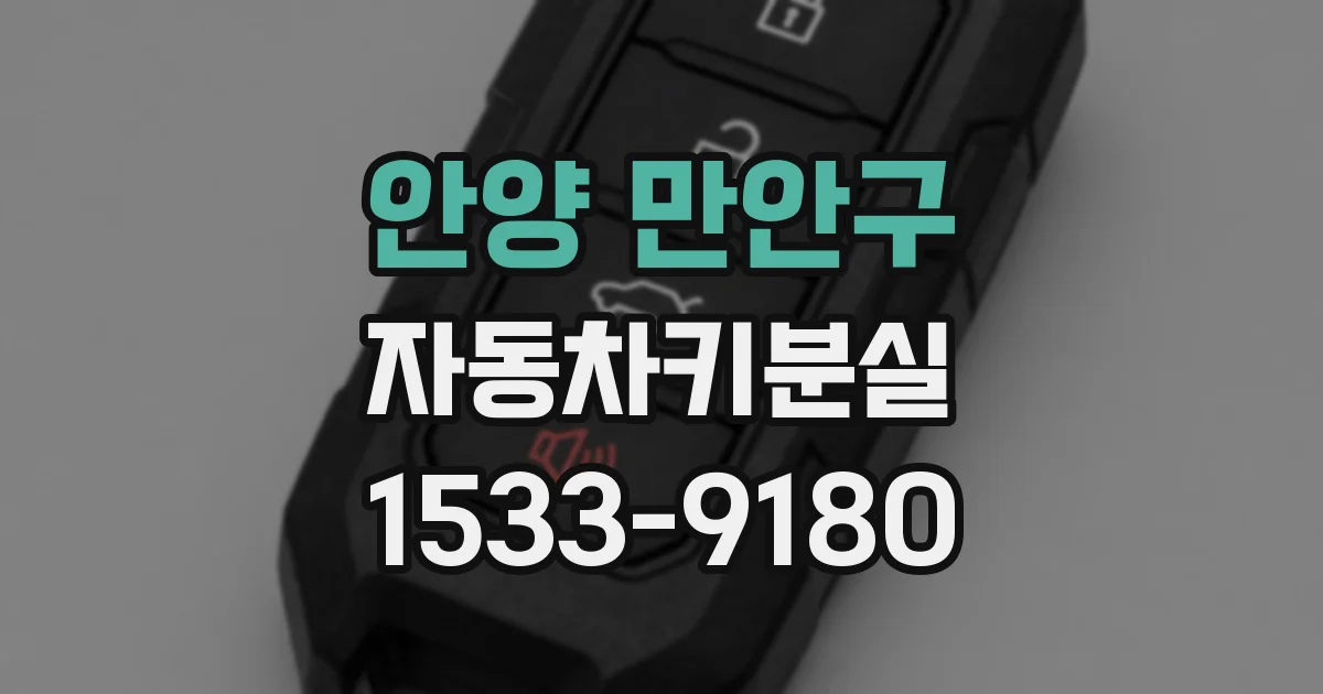 안양 만안구 자동차키분실