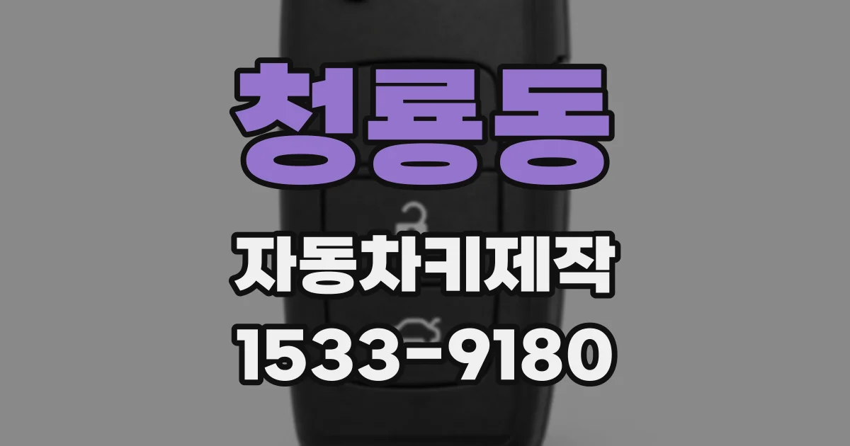 청룡동 자동차키제작