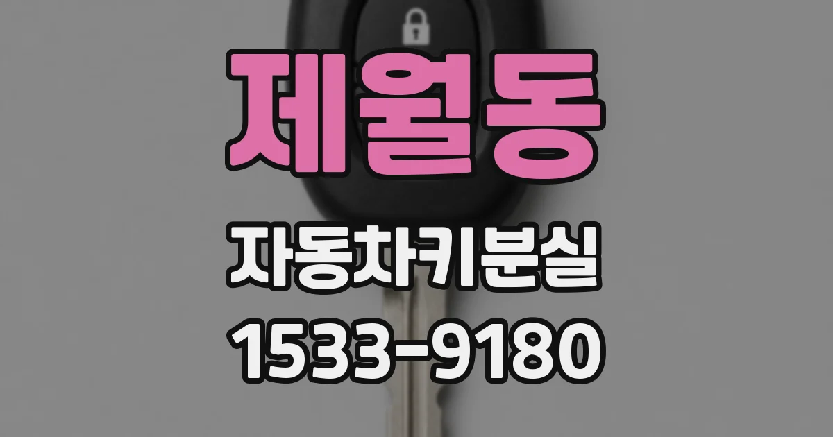 제월동 자동차키분실