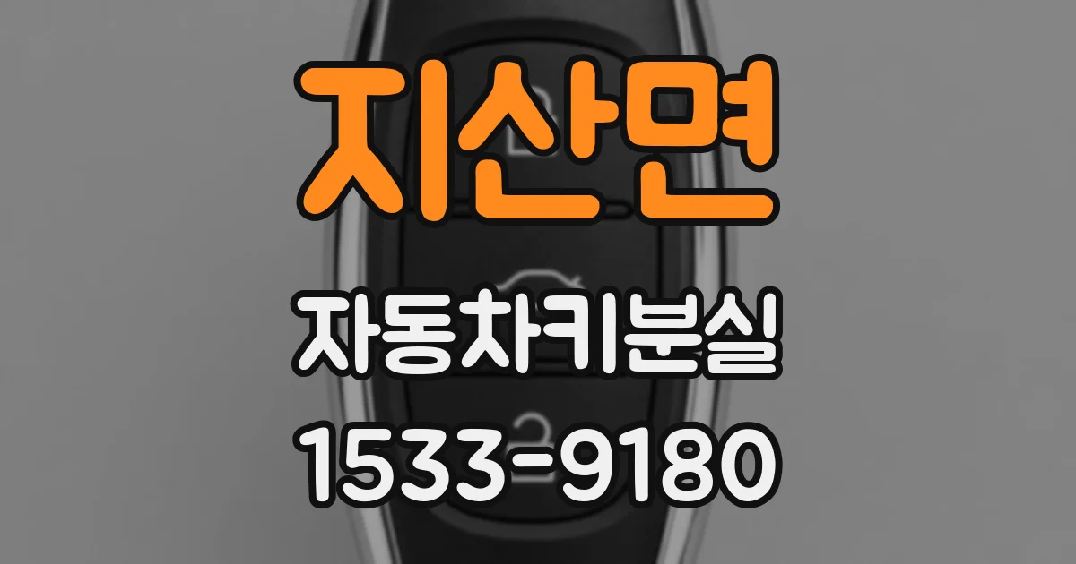 지산면 자동차키분실