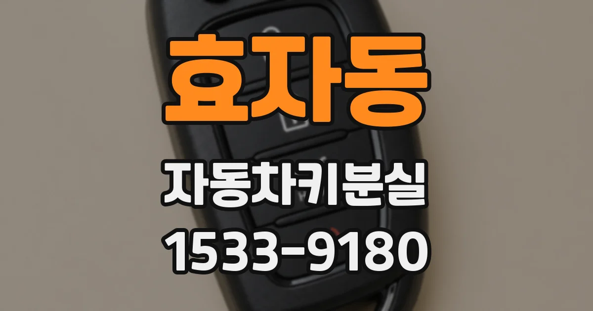 효자동 자동차키분실