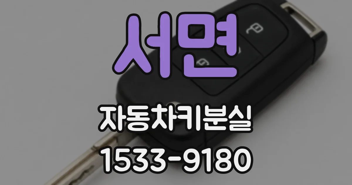 서면 자동차키분실