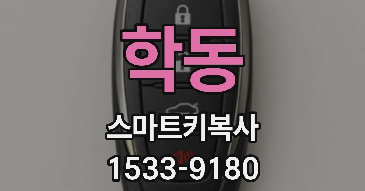 학동 스마트키복사