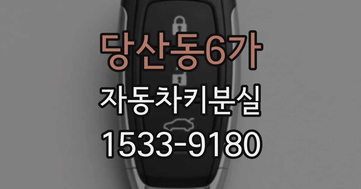당산동6가 자동차키분실