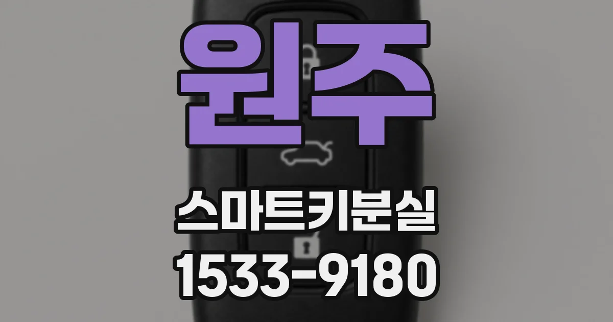 원주 스마트키분실