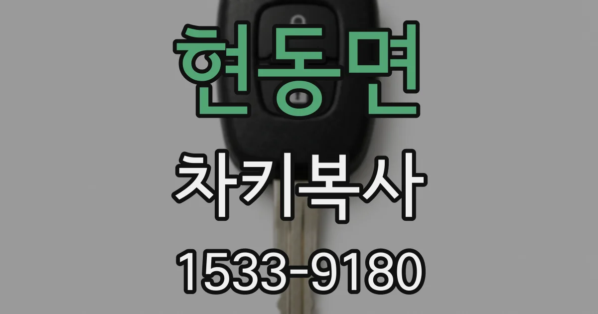 현동면 차키복사
