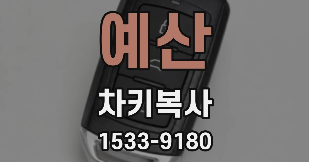 예산 차키복사