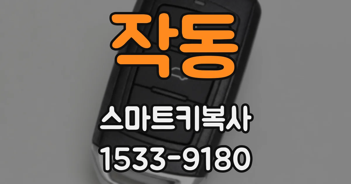 작동 스마트키복사