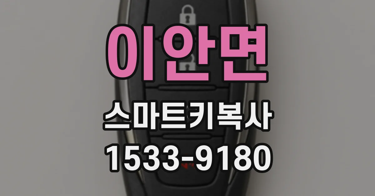 이안면 스마트키복사