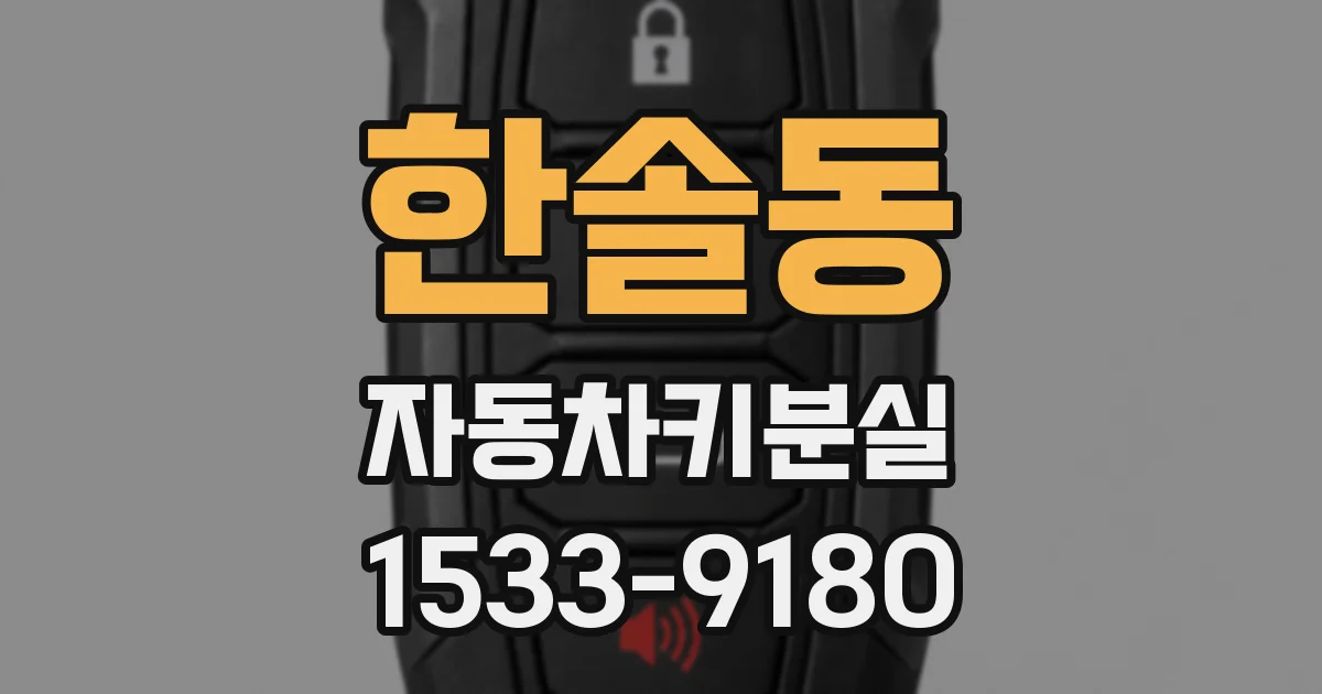 한솔동 자동차키분실