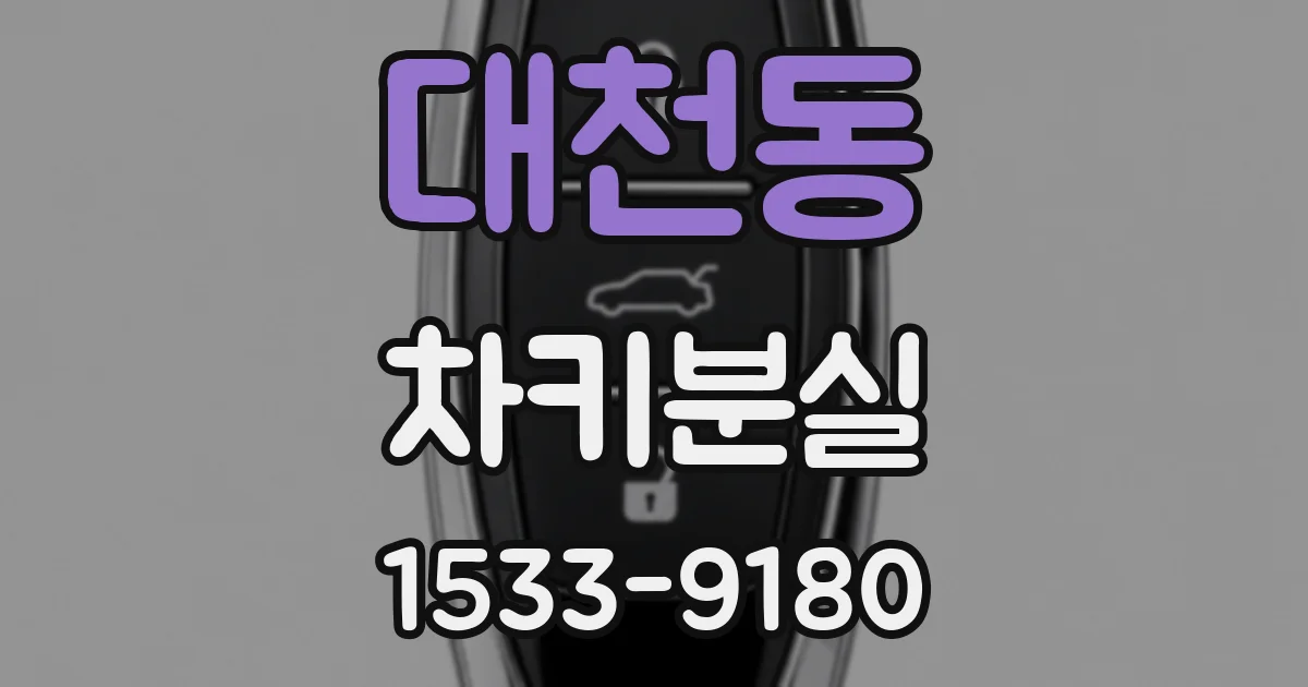 대천동 차키분실
