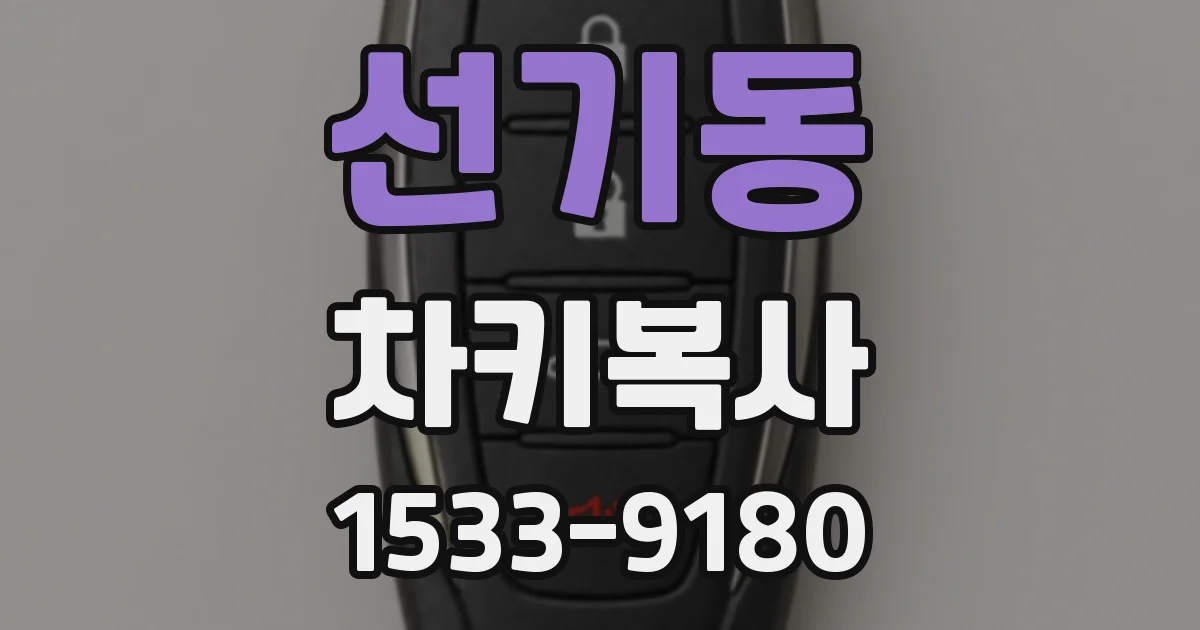 선기동 차키복사