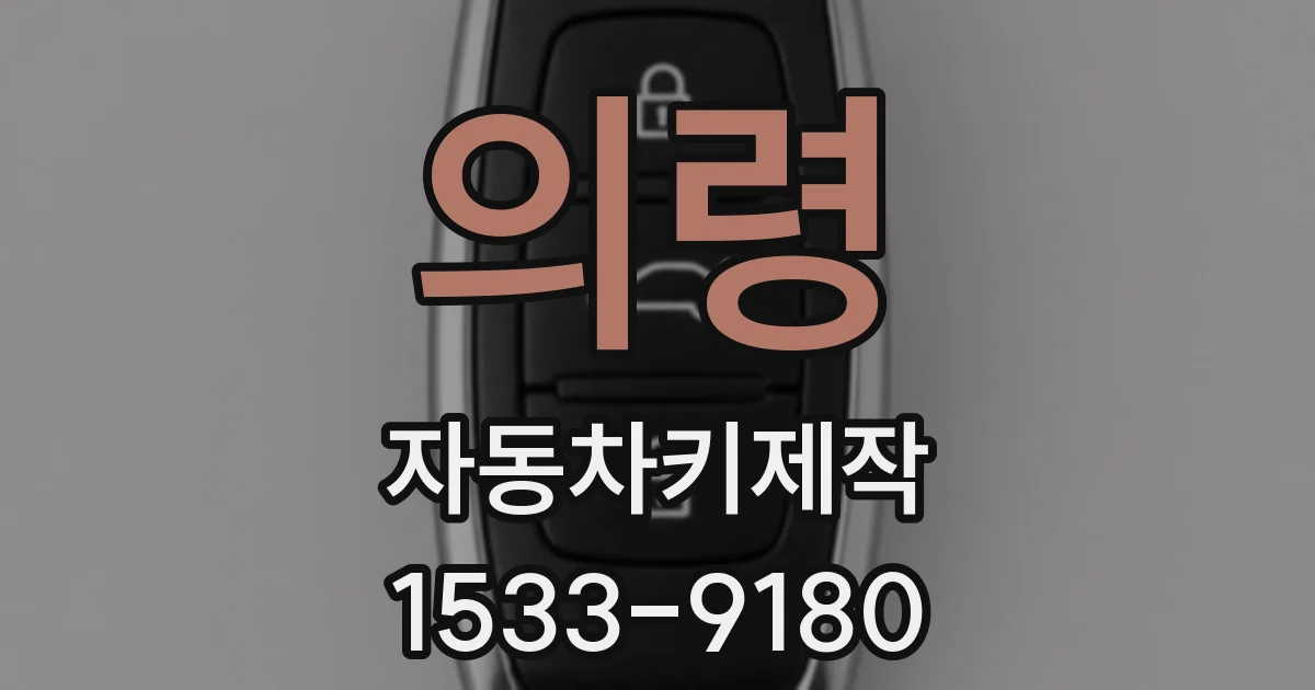의령 자동차키제작