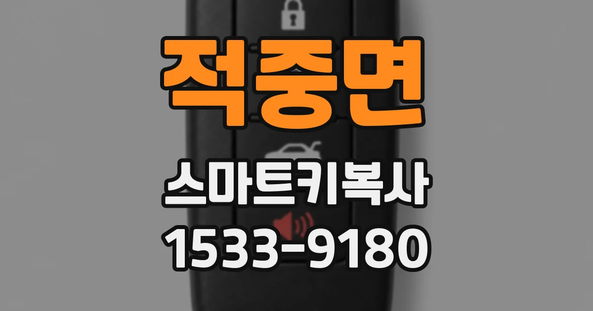 적중면 스마트키복사