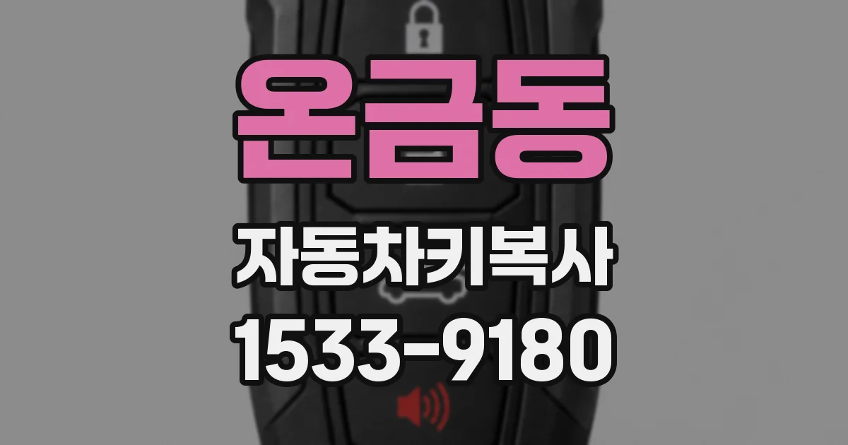 온금동 자동차키복사